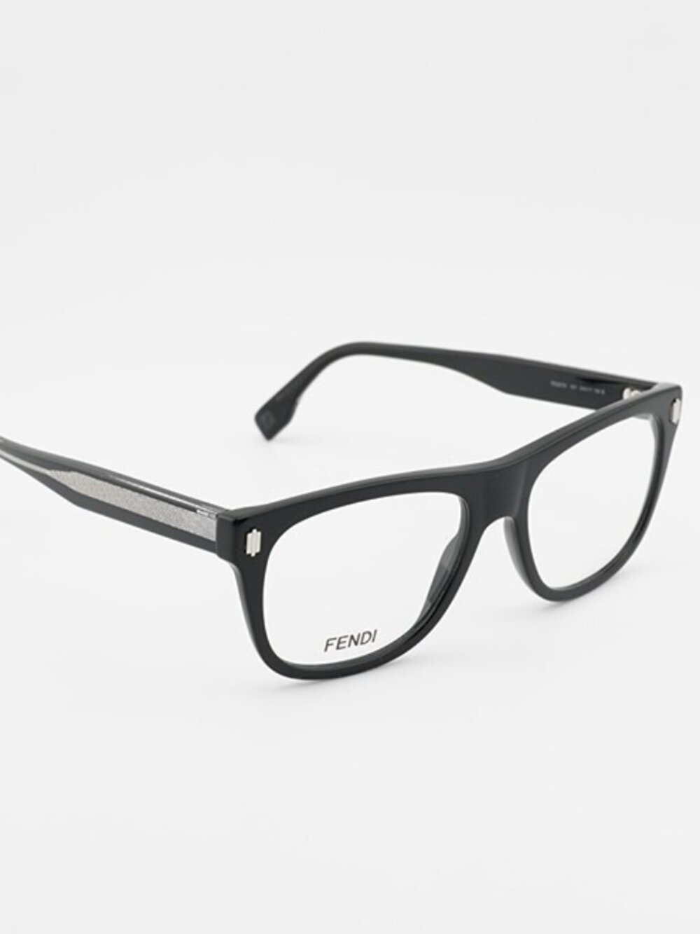 Fendi FE50070I 001 Eyeglasses Black 54mm Square Frame